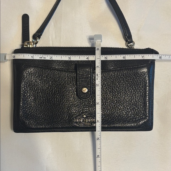Kate Spade Jackson Small Tab Leather Crossbody Black GUC - Picture 13 of 13